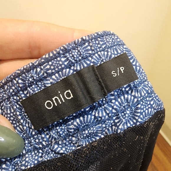 Onia Men's Blue Patterned Drawstring Bathing Shorts Size S - Picture 2 of 14